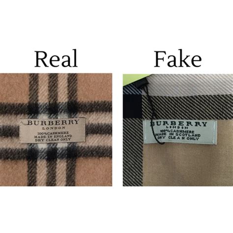 would a real burberry tag have lowercase letters